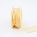 Yellow sheer organdy ribbon 4cm wide, perfect for floral wrapping, cake decorating, and crafts. - 4.0cm*10 Yards / Champagne