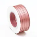 Ruban en polyester rose de 0.3cm double face pour emballage cadeau et loisirs creatifs. - 0.3cm*50 Yards / Rose racine de lotus