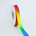 Rollo cinta raso degradado arcoiris, cincha poliester color para manualidades DIY y envoltorio regalo - Degradado de Una Cara / 1.5CM*25 Yards