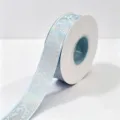 2.5cm Holographic Silver Foil Printed Ribbon Mystical Celestial Star Moon Decorative Craft - Celestial Laser / 2.5cm*25 Yards / Light Blue