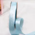 Nastro in poliestere azzurro con stampa per confezioni regalo e mazzi di fiori eleganti. - Azzurro