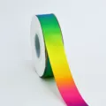 Cinta de poliéster degradado arcoíris, cinta de satén colorida para manualidades y envoltorio de regalos. - Degradado de Una Cara / 2,5 cm * 25 Yardas
