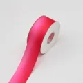 High quality solid pink satin ribbon roll for DIY crafts, gift wrapping, and floral decor. - 4cm x 25 Yards / Gradient Rose Red