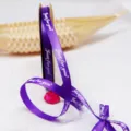 Purple satin ribbon 1cm wide DIY gift packaging ribbon with Just for you printed letters - Deep purple
