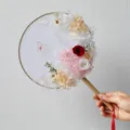 Handmade preserved dried flower round fan DIY material kit Mother's Day gift decor - Ningzhi Fan Material Pack