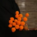 Mazzo di fiori secchi Craspedia palline gialle per decorazione d'interni e composizioni floreali - Sfera d'oro / Set da 20 Pezzi / Arancione