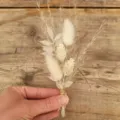 Böhmischer Mini-Trockenblumenstrauß für Herren Hochzeit Ansteckblume und rustikale Partydeko. - Q-Modell Ministrauß (ca. 15 cm)