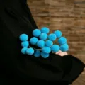 Bouquet di fiori secchi craspedia blu colore macaron composizione floreale fatta a mano - Sfera d'oro / Set da 20 Pezzi / Blu Navy