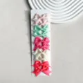 Candy color ribbon bow hair clips set, multi-color cute hair accessories for daily wear. - 6cm Grosgrain Fishtail 10 Pcs/Card [03]