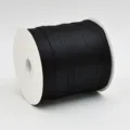 High-quality black polyester ribbon, neat spool for sewing, gift wrapping, and daily crafts. - 0.3cm / Black