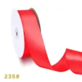 Nastro di raso rosso largo 4 cm, ideale per confezioni regalo e decorazioni di nozze. - 4,0 cm x 50 Yards / Rosso Vivo