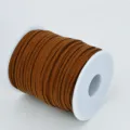 Dark coffee PU faux suede cord spool for DIY handmade braided necklaces and bracelets. - 3mm*50 Yards / Dark Coffee
