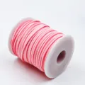 Light pink suede cord PU leather rope for DIY necklace bracelet weaving craft spool roll. - 3mm*50 Yards / Light Pink