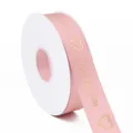 Nastro in poliestere rosa da 2.5cm con stampa cuori per confezioni regalo e feste - Rosa