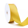 Nastro di Raso Giallo 4cm di Larghezza Rotolo in Poliestere per Regalo e Decorazione - 4,0 cm x 50 Yards / Dorato