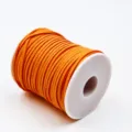 Orange faux suede leather cord roll for jewelry making, bracelet and necklace DIY - 3mm*50 Yards / Vibrant Orange
