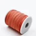 PU leather velvet cord roll in lotus root pink, ideal for DIY handmade jewelry necklace making. - 3mm*50 Yards / Lotus root pink
