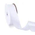 Nastro in raso bianco da 4cm per confezioni regalo, decorazioni nuziali e composizioni floreali. - 4,0 cm x 50 Yards / Bianco Sbiancato