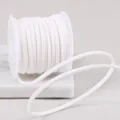 White PU suede leather cord on spool for DIY jewelry making, bracelets, necklaces. - 3mm*50 Yards / Bleached White