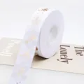 Nastro decorativo natalizio bianco oro fiocco albero stampa DIY confezione regalo - Bianco Pupazzo di Neve Albero di Natale Fiocco di Neve 2.5cm 25 Yards
