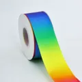 Regenbogen Farbverlauf Polyester Satinband fuer Basteln Geschenke Blumen Verpackung DIY - Einseitiger Farbverlauf / 4.0cm x 25 Yards