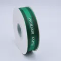 Green birthday ribbon roll satin fabric decorative wrapping strip for gift packaging - Dark Green