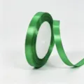 Nastro in raso verde da 1 cm di larghezza per confezioni regalo decorazioni nozze e torte. - 1cm Largo 25 Iarde (Confezione da 10 Rotoli) / Verde puro