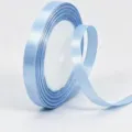 Nastro in raso azzurro chiaro variante per confezioni regalo, pasticceria e decorazioni. - 1cm Largo 25 Iarde (Confezione da 10 Rotoli) / Blu lago