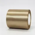 Solid color satin ribbon roll 10cm wide for gift box packaging wedding decor and bows. - Champagne Gold