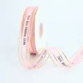 Ruban organza bordure or rose pour emballage cadeau decoration artisanat DIY boite. - Rose Clair