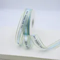 Ruban Bleu Clair Bordure Or Variante pour Emballage de Boite Cadeau et Decoration DIY - Bleu clair