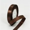 Cinta de raso marrón de 2cm para envolver regalos, decoración de bodas y manualidades. - 2.5cmx25 Yards (5 Rollos) / Café
