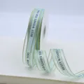 Ruban en organza à bord doré pour emballage de boîte-cadeau DIY et décoration élégante. - Vert clair