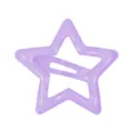 Purple star hair clip sweet candy color snap hair accessory cute Y2K bangs hairpin - Star Clip / Light Blue