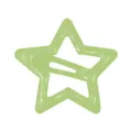 Cute green star hair clip candy color metal snap hairpin dopamine sweet girl bangs accessory - Star Clip / Apple Green