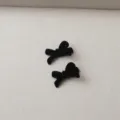 Black velvet bow hair clips, cute mini hairpins for side bangs and daily sweet hair styling. - Small Bow Duckbill Clip / Black