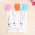 Silicone spatula baking tool set with transparent packaging bag, kitchen essential for cream. - Large Scraper with Transparent Handle in Card Bag