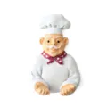 Cute cartoon chef plug holder hook, adhesive wall mount cable organizer for kitchen decor SKU. - Hand Rest Model