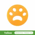 Yellow round silicone pet hair remover tool, diameter 8.5cm clothing laundry cleaner. - Classic Round / Yellow