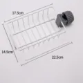 White iron faucet sponge holder with towel bar kitchen sink organizer storage rack variant - Towel Bar Style / White Iron Art