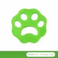 Green silicone flower shaped pet hair remover laundry tool diameter 8.5cm thickness 1.4cm - Romantic Floral / Green