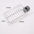 Stainless steel faucet storage rack kitchen sink sponge holder adjustable organizer caddy - Regular Fit / Stainless Steel
