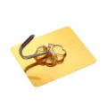 Gold adhesive wall hook, transparent flower base seamless hook for kitchen bathroom storage. - Brushed Plum Hook / Gold