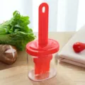 Silicone oil brush with transparent bottle for kitchen cooking, baking, and BBQ use. - Silicone Brush / Red
