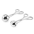 Stainless steel meatball maker tongs, durable kitchen tool for making meatballs and rice balls easily. - Meatball Clip - 1 Large + 1 Small