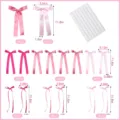 Decoratieve satin strikken set met lijmpunten voor feest wanddecoratie en achtergrond. - 16-delige Set