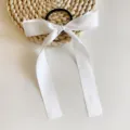 Chouchou élastique cheveux nœud ruban blanc queue de cheval accessoires style - Blanc Naturel