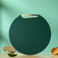 Round PE cutting board with gold handle, anti-mold antibacterial kitchen chopping board for home. - Round / Large 38cm