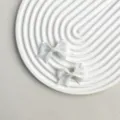 Λευκά κλιπ μαλλιών με φιόγκο από κορδέλα grosgrain, κομψό τσιμπιδάκι πάπιας για κορίτσια. - Υπόλευκο