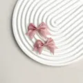 Ροζ κοκαλάκι μαλλιών με φιόγκο από κορδέλα grosgrain, χαριτωμένο τσιμπιδάκι πάπιας σε γλυκό χρώμα. - Nude ροζ